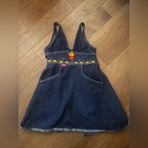 Vintage 1977 McDonald's Denim Dress with Embroidery size 10‎ youth